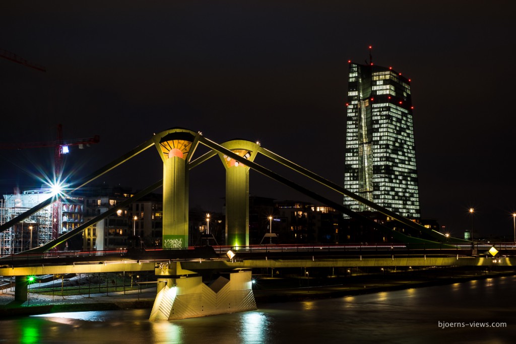 Neues EZB-Gebäude und Flößerbrücke