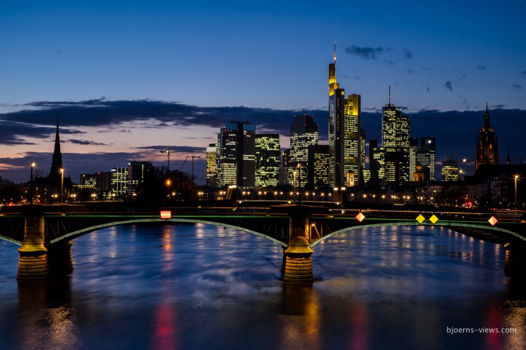 Skyline von der Flößerbrücke aus gesehen