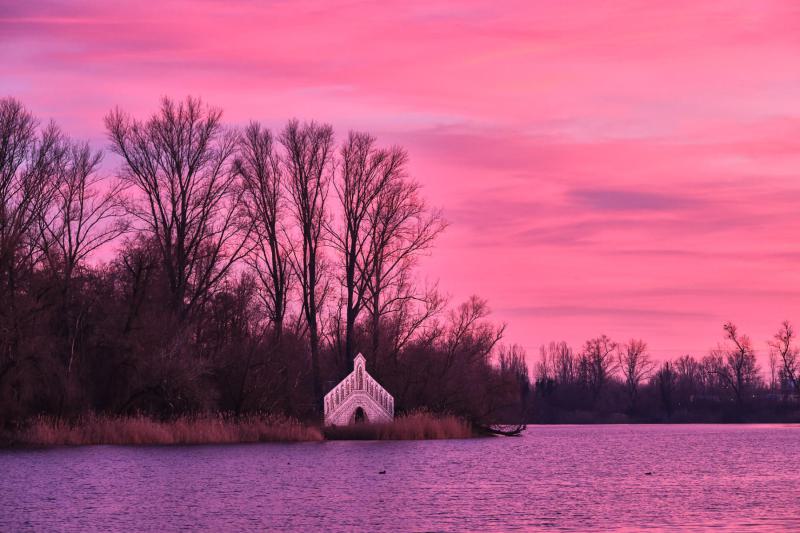 Brennender Himmel am Altrhein I