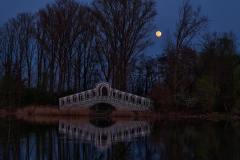 Vollmond an der Altrhein-Brücke