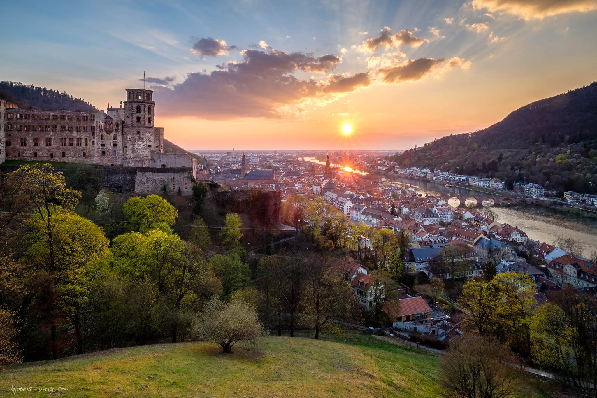Frühlingsabend in Heidelberg